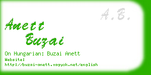 anett buzai business card